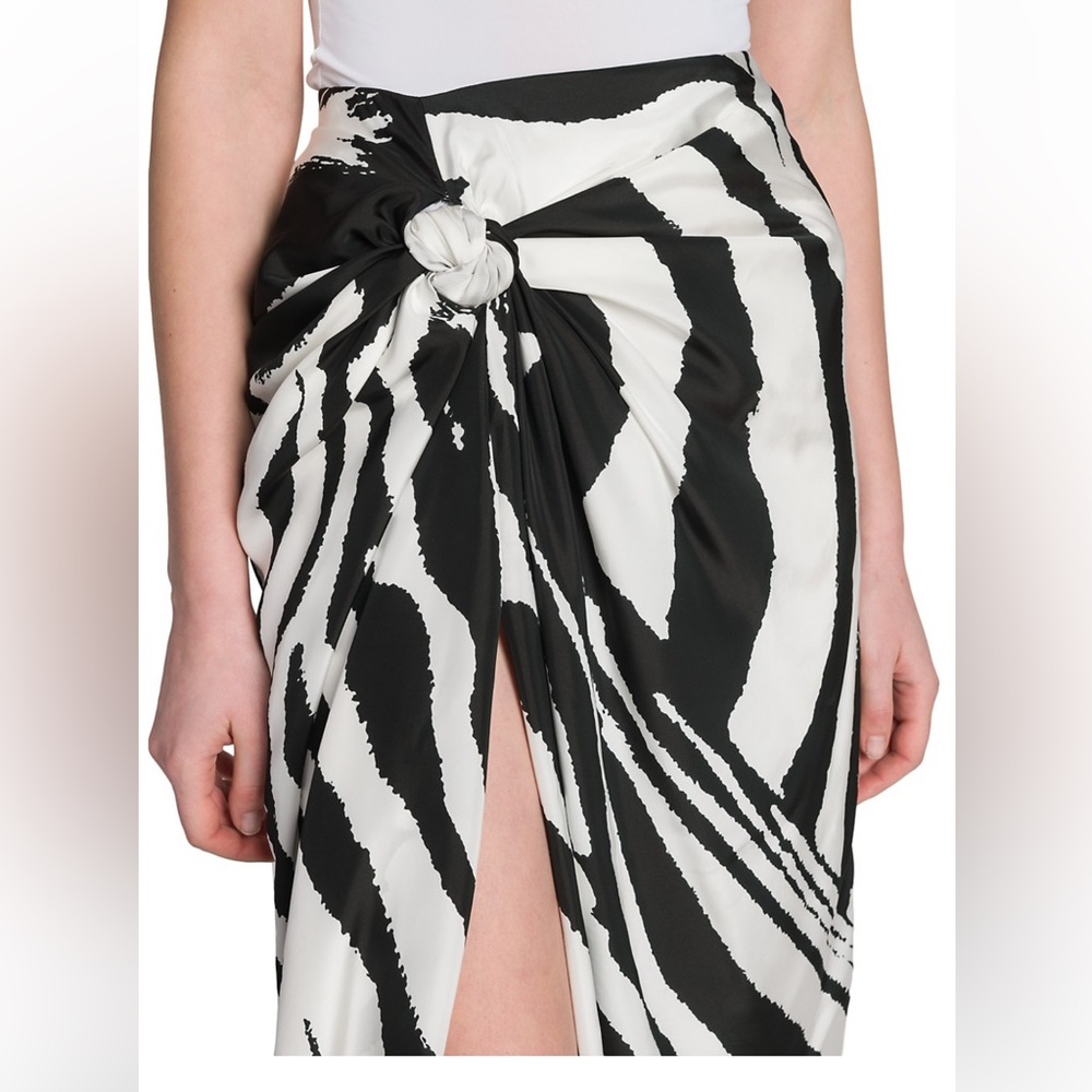 Bottega Veneta Zebra-Print Parachute Skirt